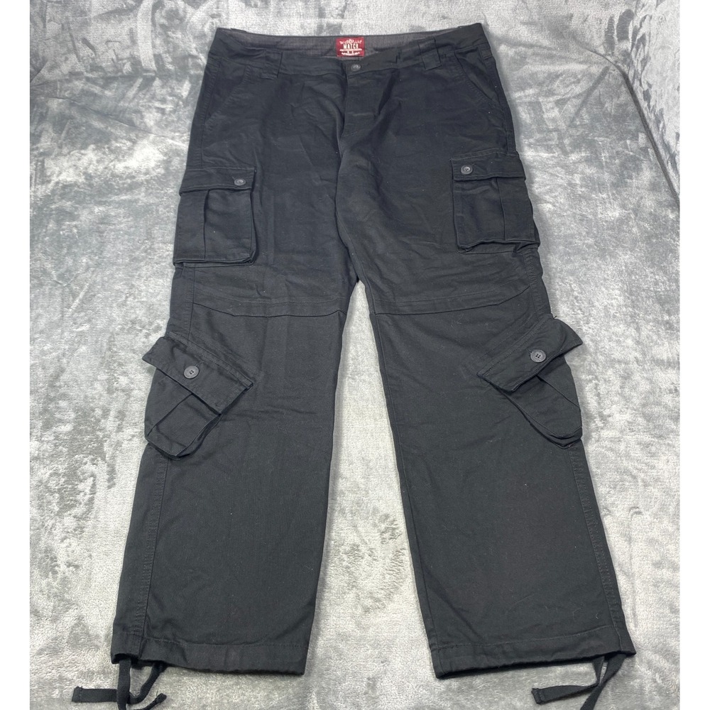 Matchstick Cargo Pants Men's XL 44x33 Black Military Tactical Pocket Utility Pan
